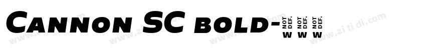 Cannon SC bold字体转换